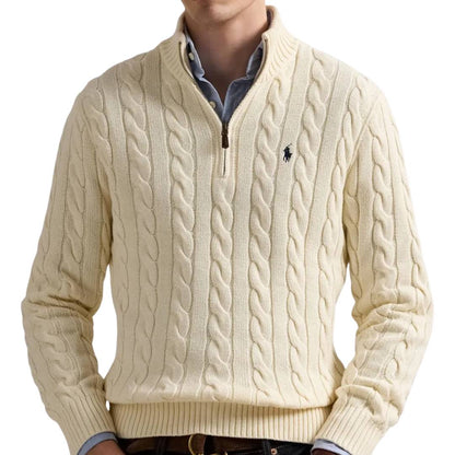[Buy 1, Get 1 Free] R. Lauren Cable-Knit Sweater & Half-Zip sweater.