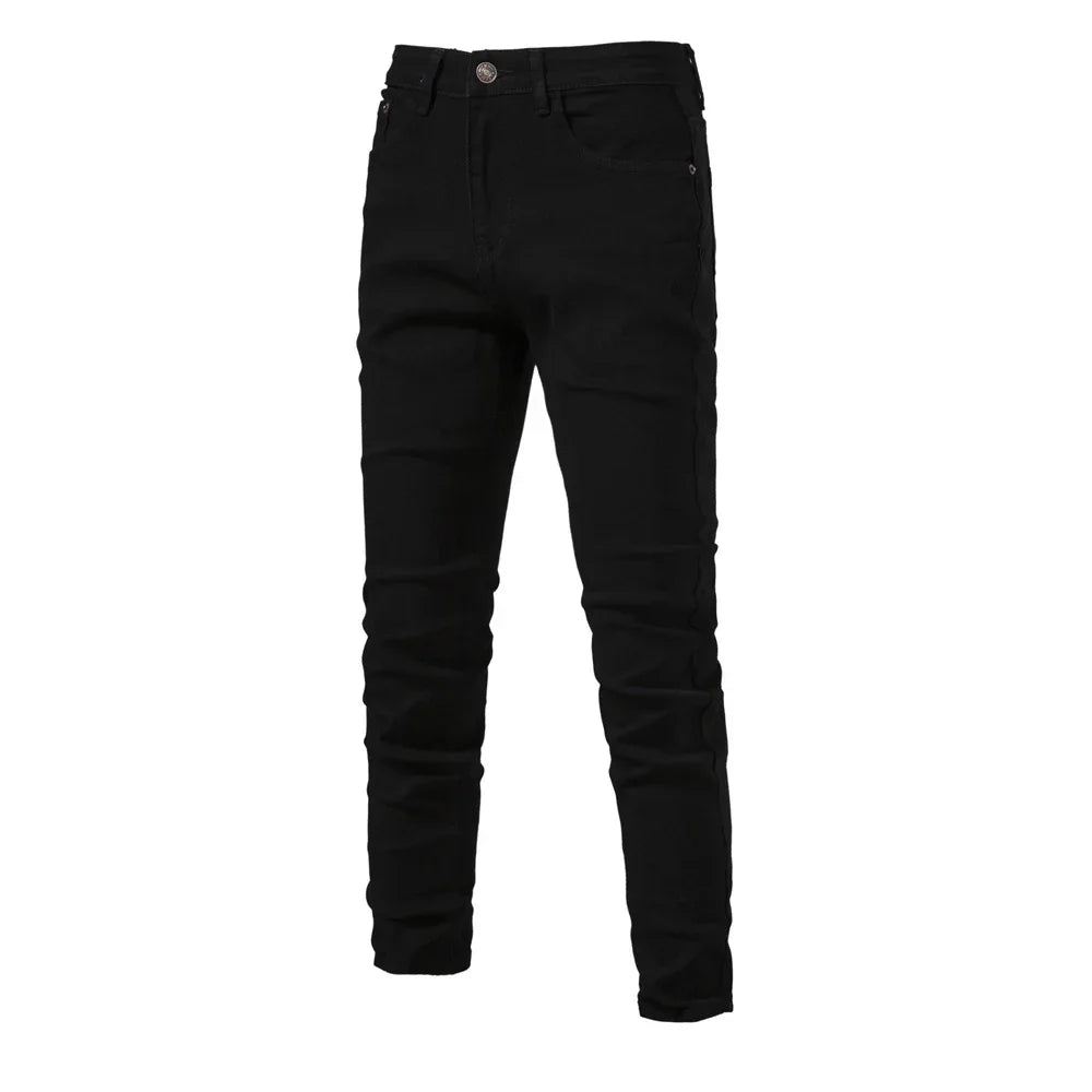 Denim Jeans Pants Men Slim Fit