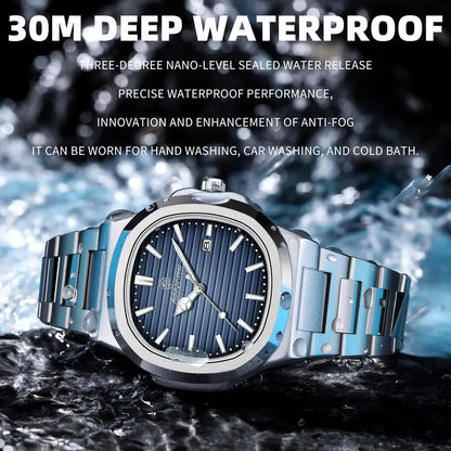 POEDAGAR Luxury Men Quartz Watch Waterproof
