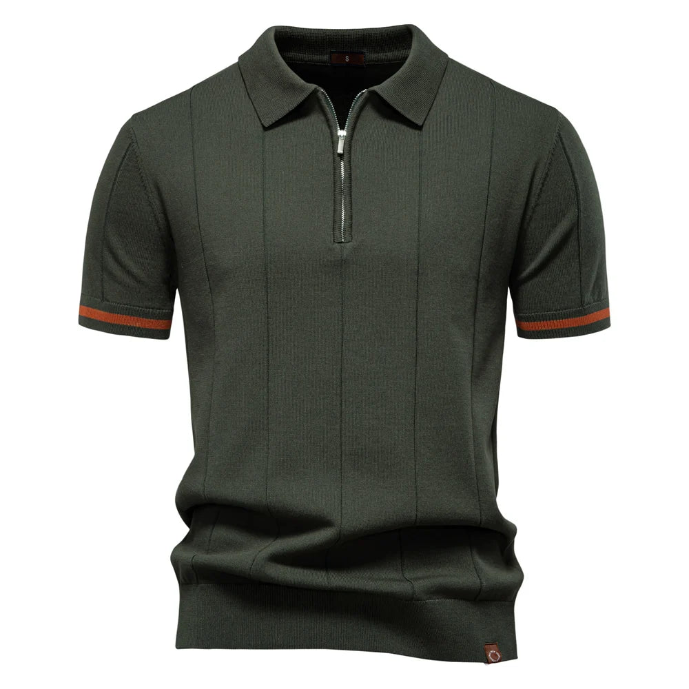 Sport Zipper Polo Shirt